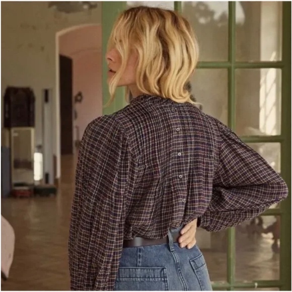 Doen Amadea top midnight saint germain plaid XXS - Picture 2 of 3